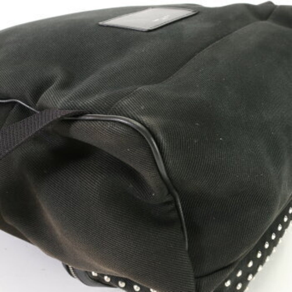 Saint Laurent canvas bag shoulder leather backpack Paris document business - Picture 10 of 14